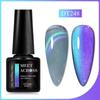 MEET ACROSS 7ml Glass Cat Eye Magnetic Gel Glitter Colorful Laser Gel Nail Polish Semi Permanent Shiny Varnish UV Gel for Nail Art Design
