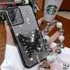3D Подставка для телефона в виде бабочки, Браслет из бусин, Чехол с блестящим покрытием для Samsung Galaxy A16 A26 A36 A56 A06 5G, Блестящая мягкая задняя крышка