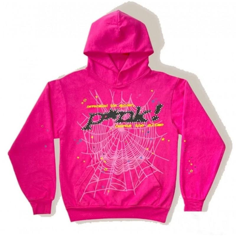 Spider Web Print Hoodie Unisex Loose Fit Streetwear Casual Pullover