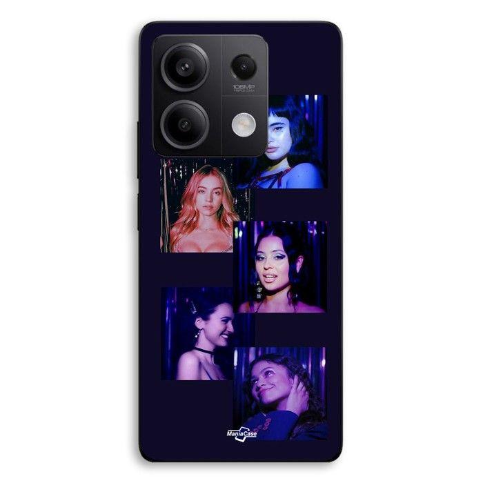 Coque - MANIACASE - Xiaomi Redmi Note 13 5G - Silicone TPU - Euphoria series team girl - Noir