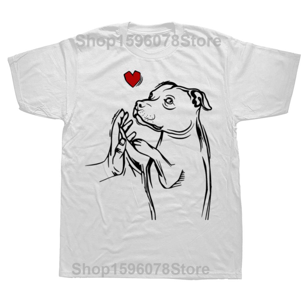 Manga Vintage Anime Clothes Staffordshire Bull Terrier Lover T-Shirt Men Oversized T Shirt Men Clothing Customs Clothes In Tops