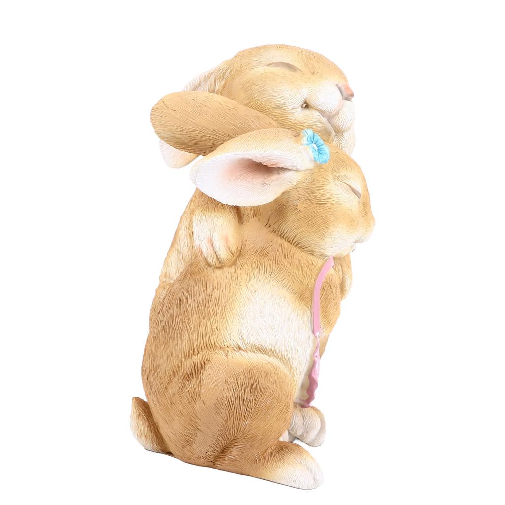 Садовая статуя кролика, неувядаемый орнамент кролика из смолы, очаровательная изысканная фигурка животного для лужайки, двора, патио