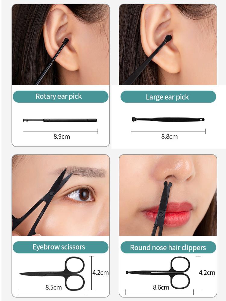 7/10/15 шт. профессиональные ножницы для педикюра, набор ножниц из нержавеющей стали с орлиным крючком, портативные маникюрные машинки для стрижки ногтей, набор инструментов