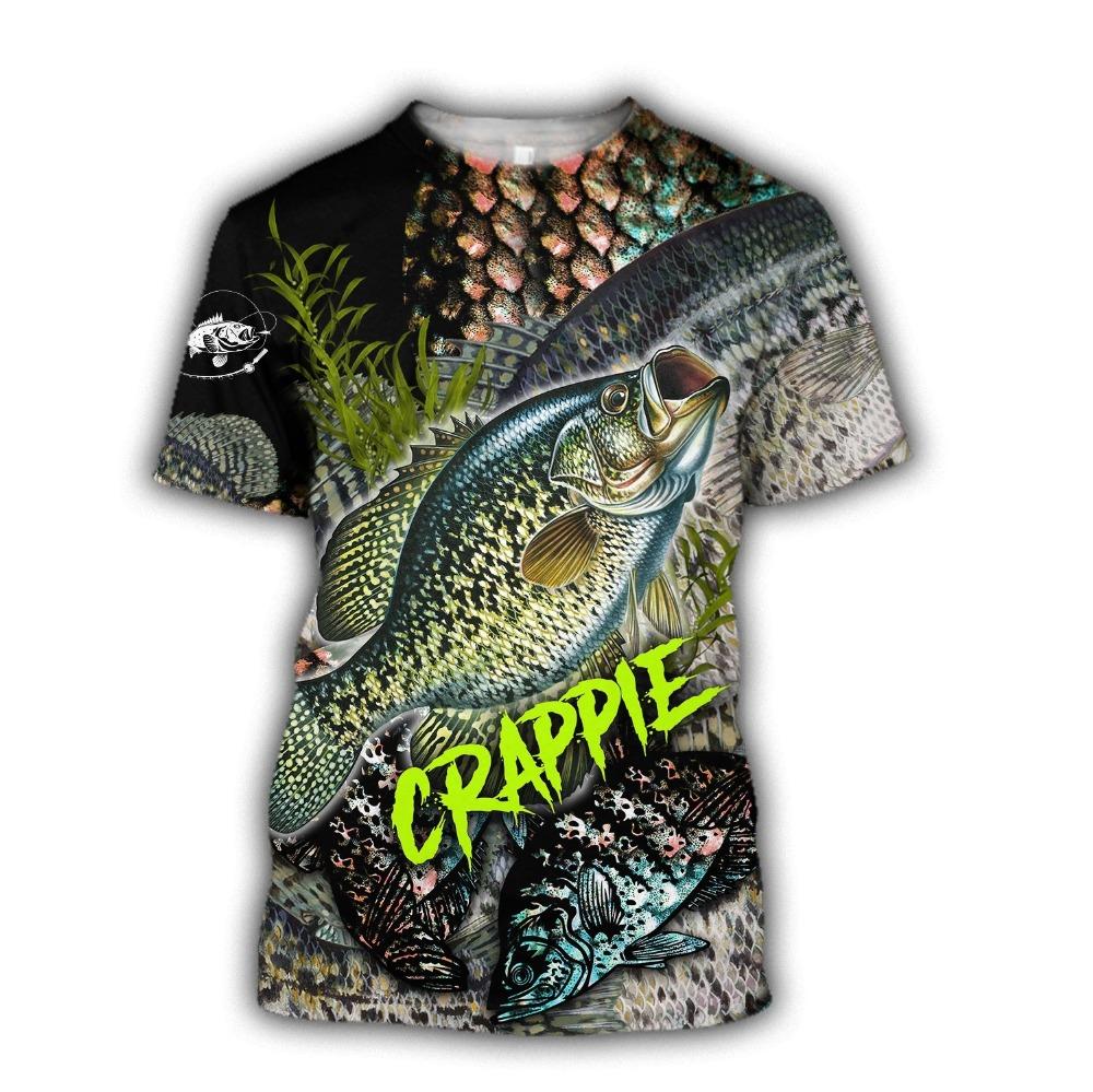 Men's Summer T-shirt Brook Trout Fishing 3D Printed Harajuku Casual Short Sleeve T-shirt Unisex Neutral Outdoor Quick Drying Top
