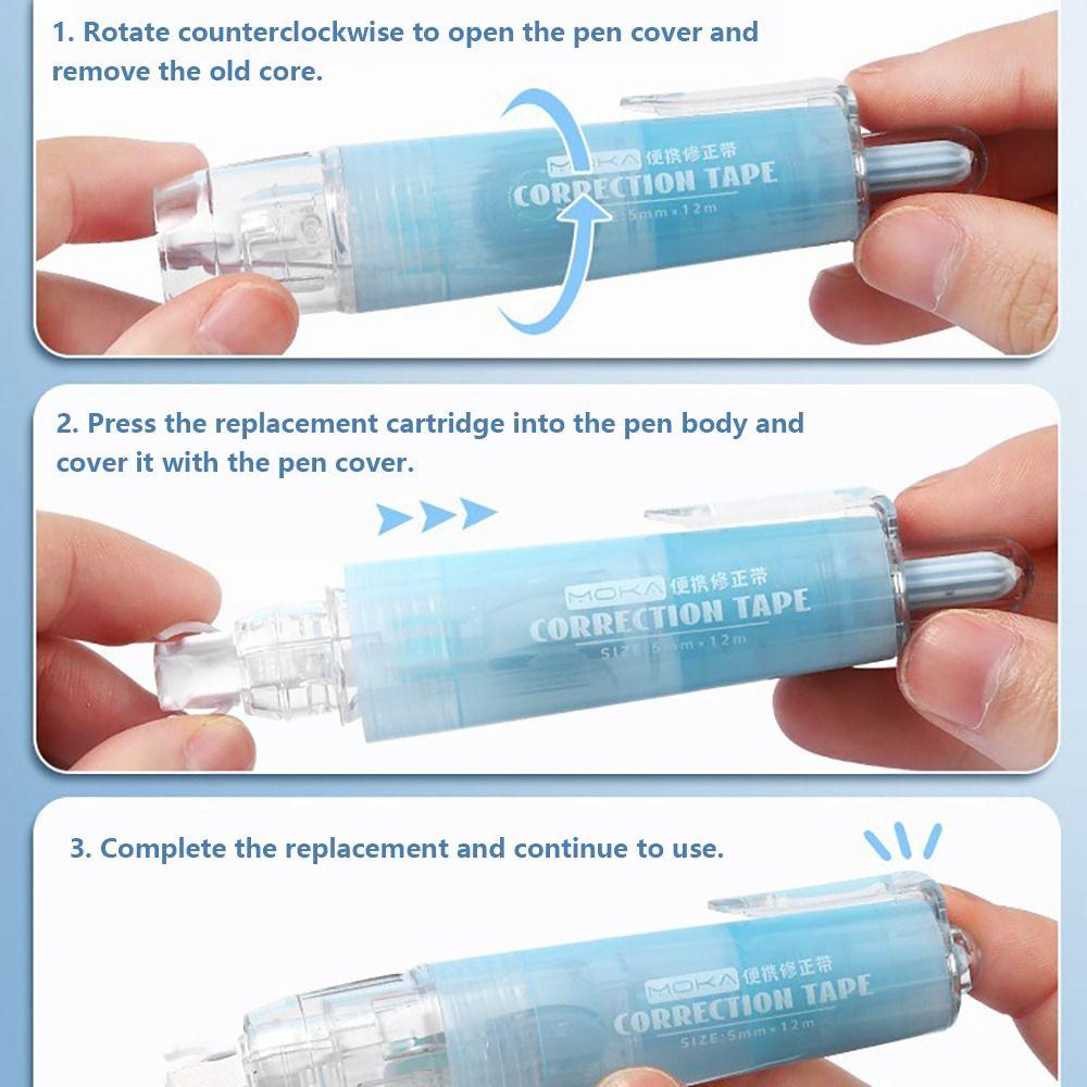 Прочная корректирующая лента прессового типа, форма ручки, корректор цвета конфет, сменный сердечник, измененные инструменты для студентов