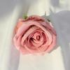 Rose Velvet Artificial Rose Head With Embossed Craft For Wedding Venue Romantic
