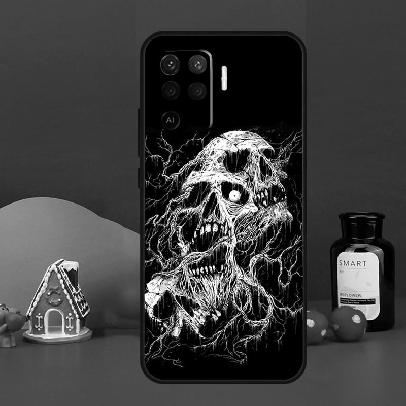 Готический модный череп для OPPO A54 A74 A94 A57S A53S A58 A78 A98 A16 A76 A96 A15 A17 A77 A5 A9 A52 A72 A79 Чехол