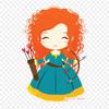 Princesas Cute Merida Belle Iron On Heat Transfer Printing Vinyl Patches Sticker for Clothes DIY Appliques Washable Patches