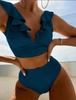 Женский купальник с завязками на спине, сексуальное бикини с высокой талией, бразильские пляжные купальники
