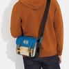 New COACH Track Cow Leather Shoulder Bag, Crossbody Bag Regular Men's Blue Beige CH118-QBVFG