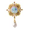 Vintage Medieval Brooch, Colorful Translucent Beauty Head Baroque Pearl Clothing Jewelry