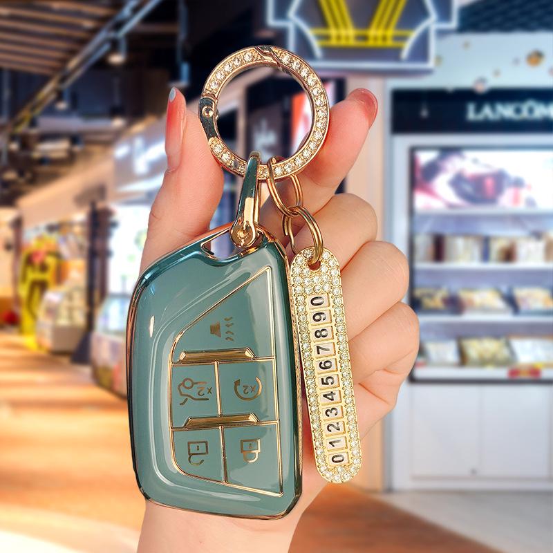 Cadillac Key Case Full Cover for CT5, CT4, CT6, XT5, XT4, XT6, ATSL - High-End Car Shell Buckle