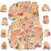 50 Pack Cute Capybara Graffiti Stickers: Waterproof Decorative Decals for Suitcases, Water Bottles, and Journals.