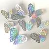 12Pcs 3D Hollow-out Butterfly Wall Sticker Kids Room Wall Decal Home Decoration KTY