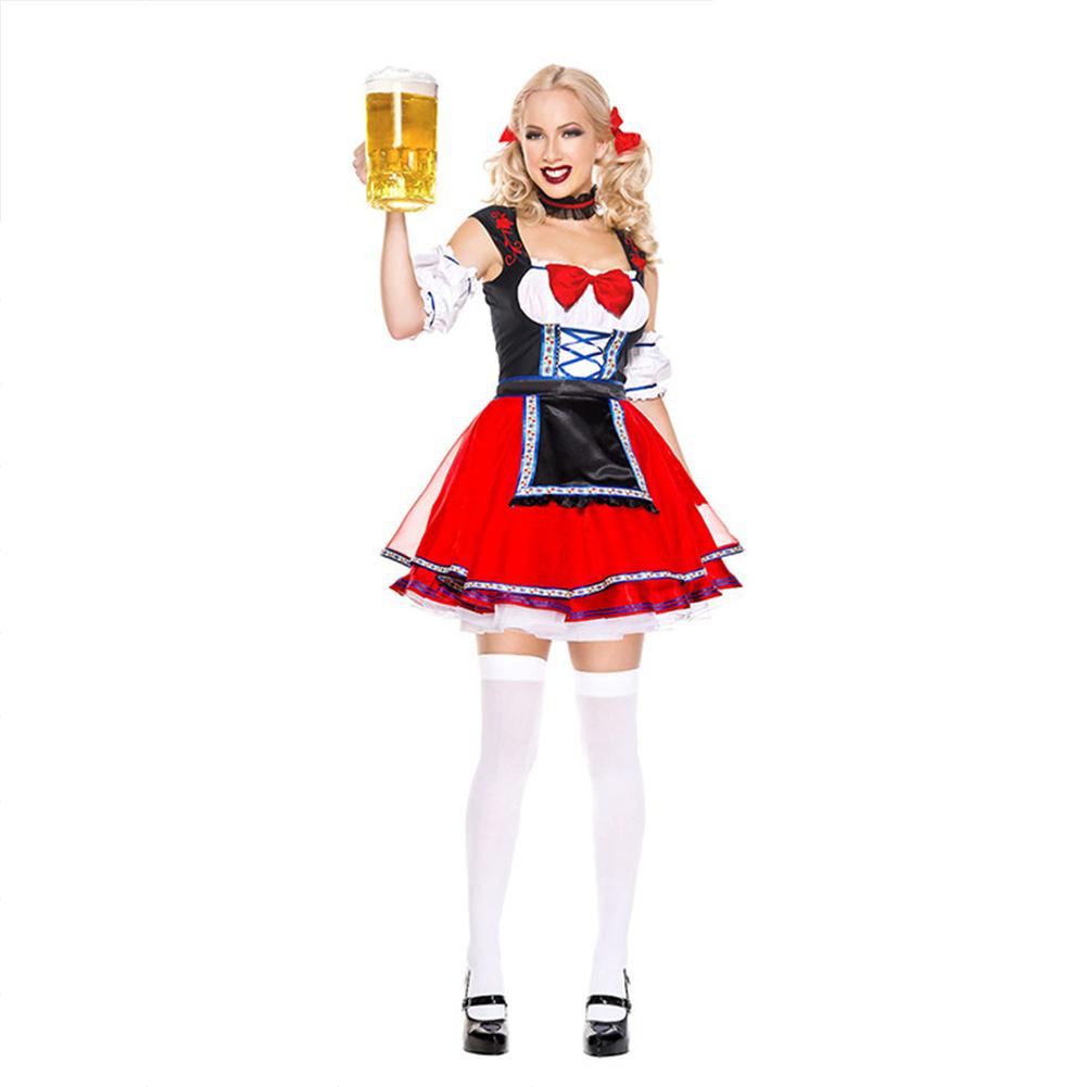 Women Waitress Style Fashion Maid Dress Costume Beer Festival Dress Suit for Oktoberfest