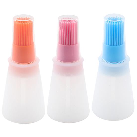 Масляная щетка Пищевая Удобная силиконовая портативная бутылка с защитой от утечек с щеткой Оборудование для гриля на открытом воздухе Ежедневное использование