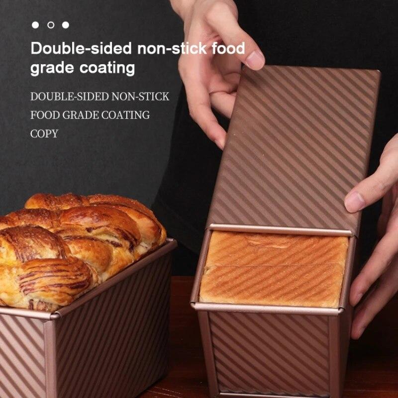 Loaf Pan Household Baking Tray Rectangle Toast Box Cake Mold Baking Tool Bread Mold Pan Baking With Lid