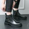Мужская обувь Мужские универсальные ботинки «Челси» Мужские ботинки Модные брендовые удобные ботильоны Боковая молния Мужские высокие прогулочные ботинки