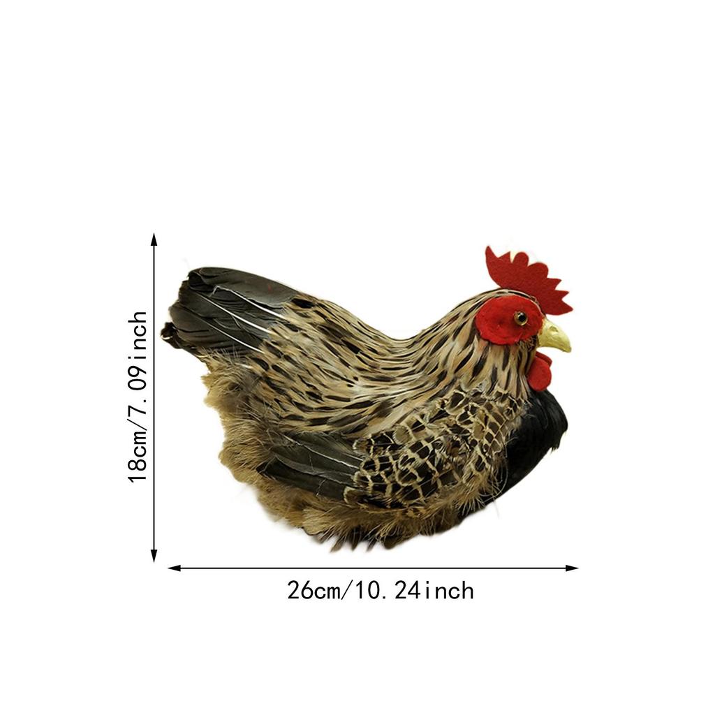 Chicken Simulation Model Photography Props Garden Statue Simulation Hen Model Ornament for Kitchen Yard Store Home Patio