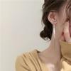 S925 Silver Needle Long Earrings: Elegant Korean Design with Fashionable Metal Tassels, Perfect for a Slim Facial Look.