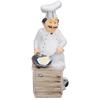 Chef Cooking Figurine Small Stereoscopic Art Ornament Resin Decoration Statue for Kitchen Living Room Bedroom