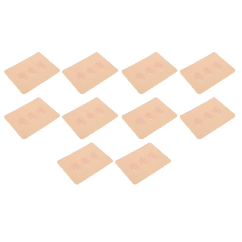 10 шт. 3D кожа для татуажа губ, мягкая силиконовая кожа для макияжа, микроблейдинг, практическая кожа для начинающих художников