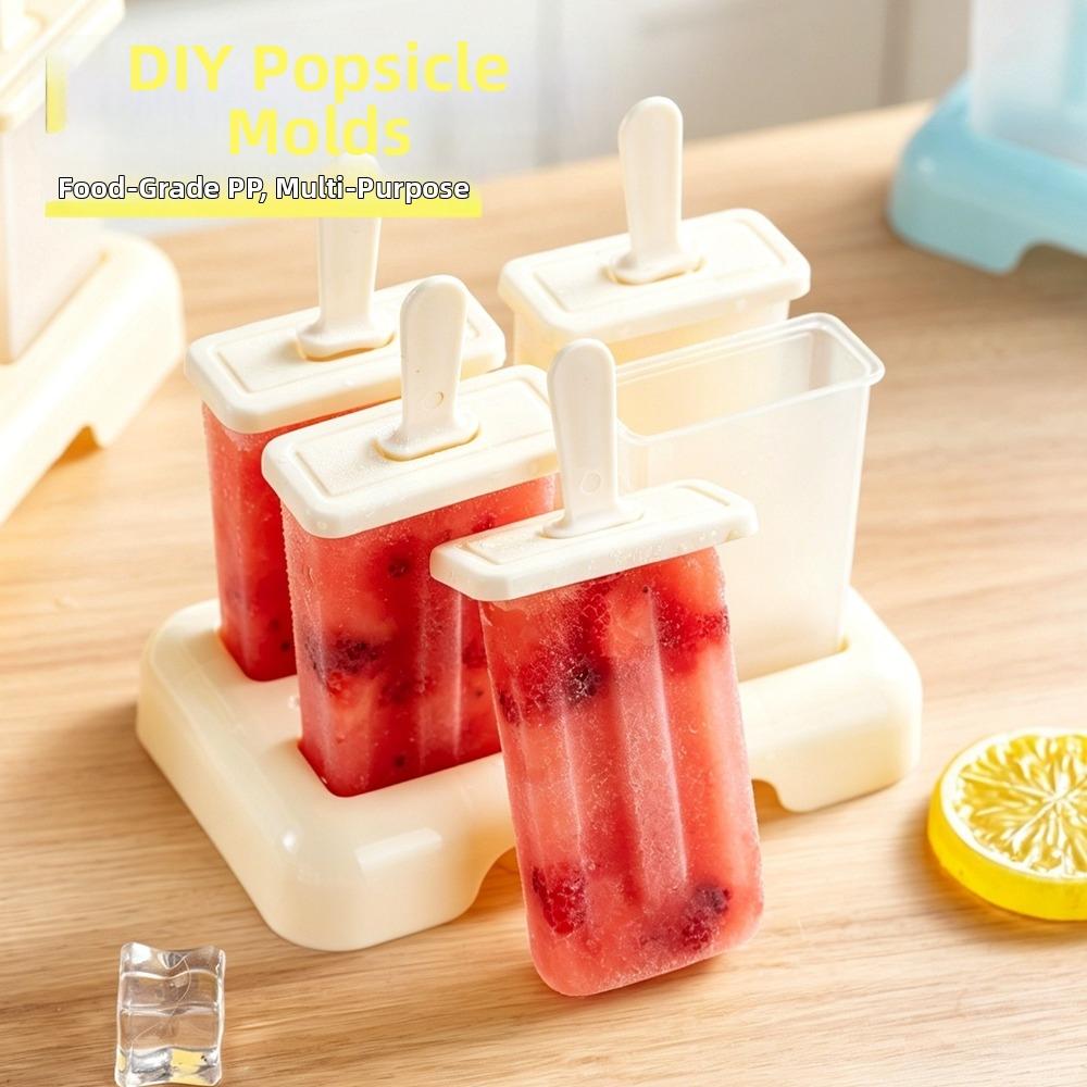 DIY Homemade Ice Box Creative Design Popsicle Mold Cube Tray Ice Cream Popsicle Mold Kitchen Use