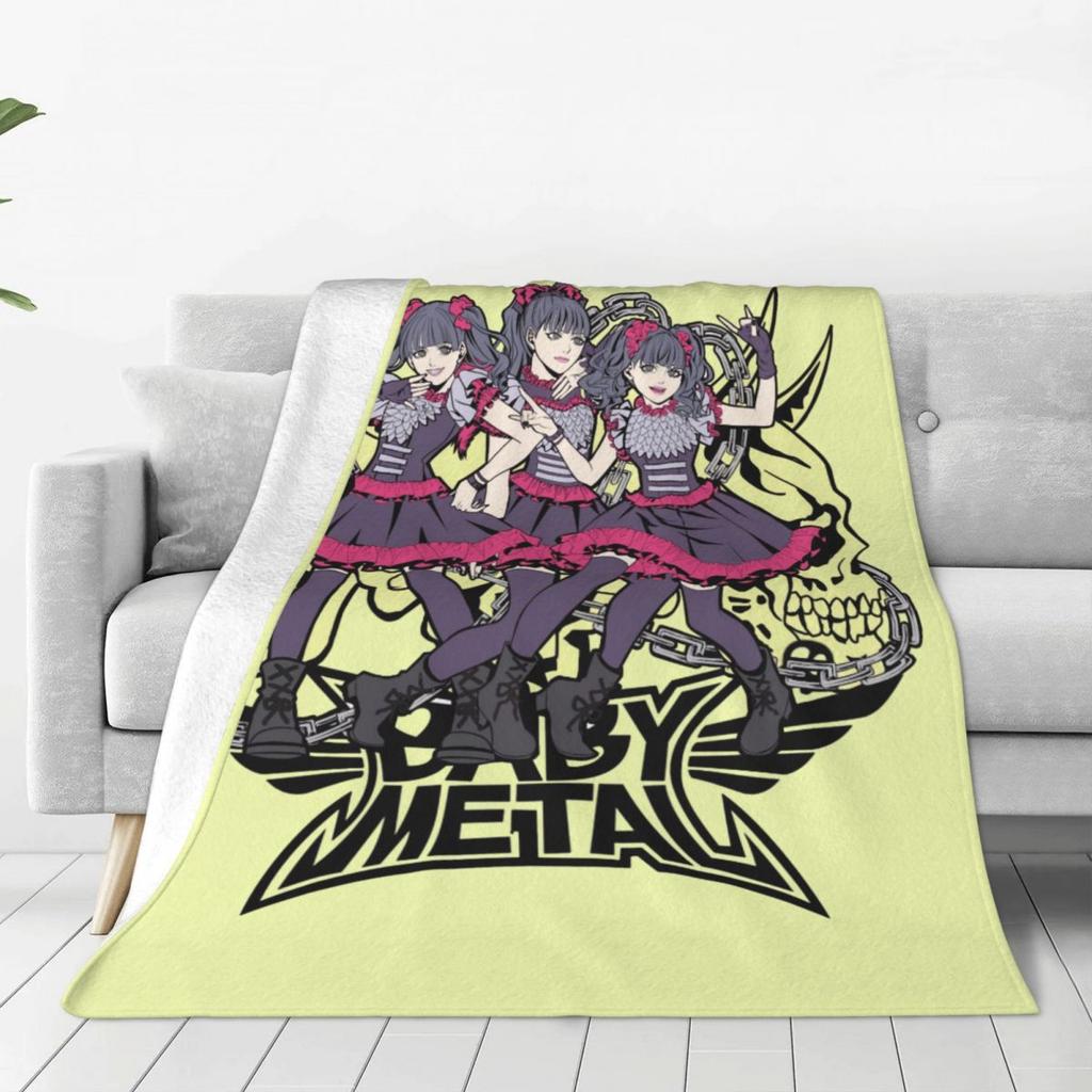 Индивидуальное Флисовое Одеяло-Плед Babymetal Японская Группа Теплое Фланелевое Хип-Хоп Рок Одеяла Для Спальни Домашнего Дивана Стеганое Одеяло