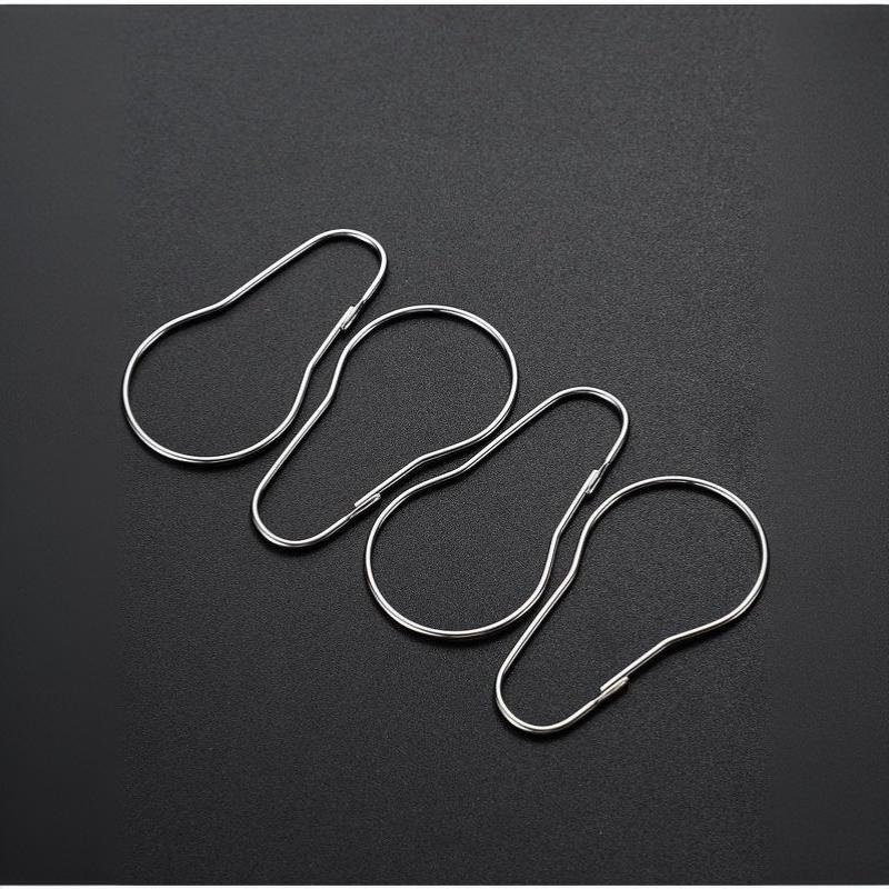 Beadless Limpet Shower Curtain Hooks 10/20 Pcs 304 Stainless Steel Rust Resistant for Home Rental Bathroom Use