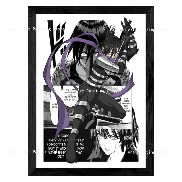 Плакат One Punch Man, печать на холсте, японская экшн-аниме, мультяшные настенные художественные фотографии для детской комнаты, украшение для дома