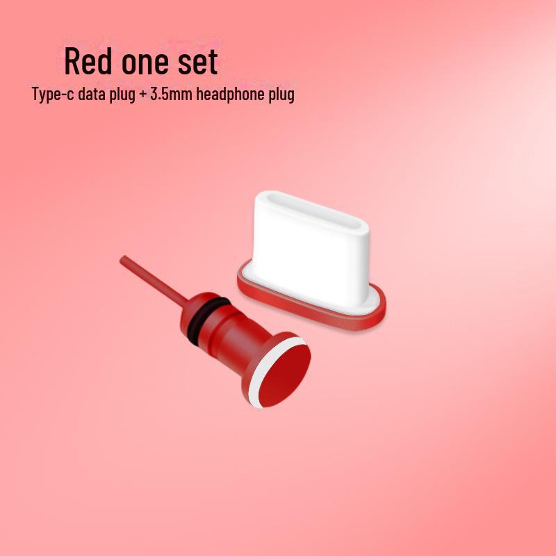 Универсальная металлическая пылезащитная заглушка USB Type-C для Huawei — защищает порт зарядки и разъем для наушников