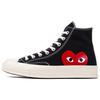 Comme Des Garçons Play X Chuck 70 High Black Unisex Sneakers White 150204C