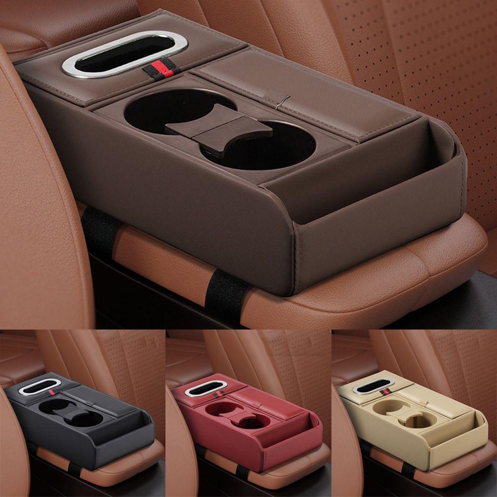 PU leather Armrest Heightening Pad Multifunctional Center Console Organizer Auto Accessory