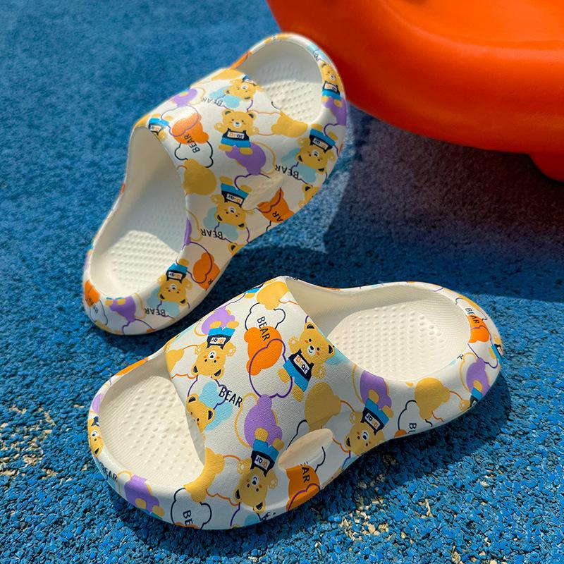 Летние детские тапочки для мужчин и женщин, нескользящие, не вонючие, с мягкой подошвой, для ношения дома и в ванной, детские тапочки Eva