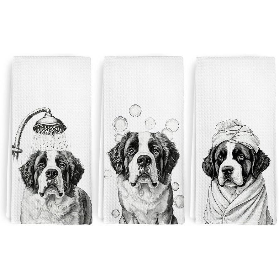 Funny Springer Spaniel Dog Hand Towels for Bathroom Washroom Decor, Springer Spaniel Dogs Gifts for Men Women, Cute Dog Decorative Hand Towels Set of