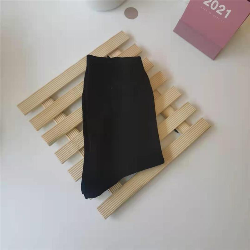 21 Black And White Socks Mid-Leg Socks Cute Thin Solid Color Lace Trendy Lolita Stockings