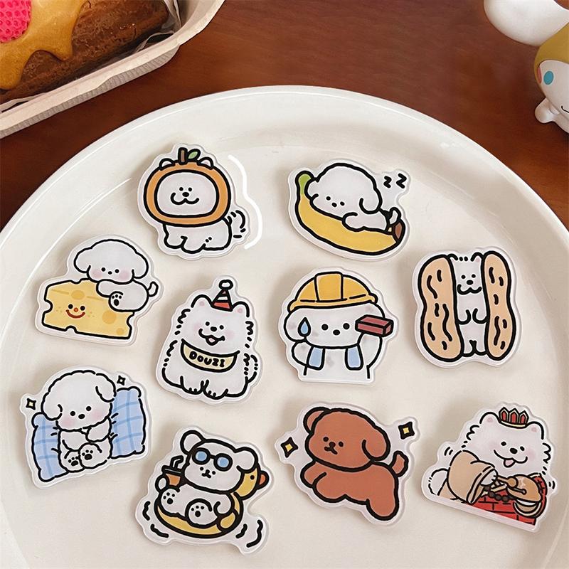 Cartoon Animal Brooch Acrylic High-Quality Versatile Fashionable Pin Clothes Collar Lapel Pin Backpacks Metal Badges Jewelry