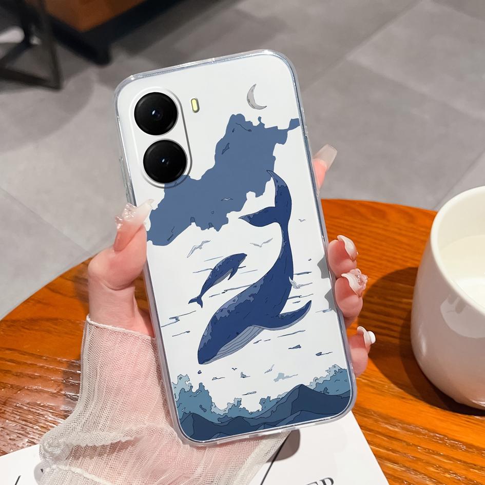 Для Xiaomi Poco X7 X6 M6 14T Pro Poco C71 C75 Xiaomi15 чехлы для телефонов Чехлы Изысканные пейзажи Ударопрочный жидкий силикон мягкий для Xiaomi Shell Bumper