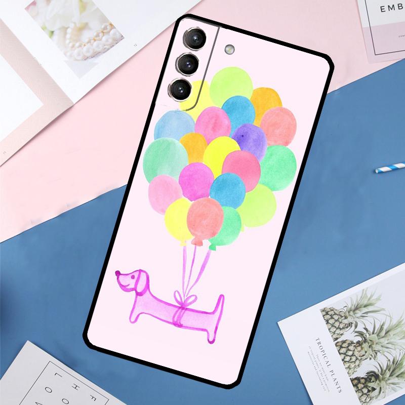 Чехол для телефона Собака Такса Такса Для Samsung Galaxy S22 S23 S24 Ultra S9 S10 Plus Note 10 20 Ultra S20 S21 FE