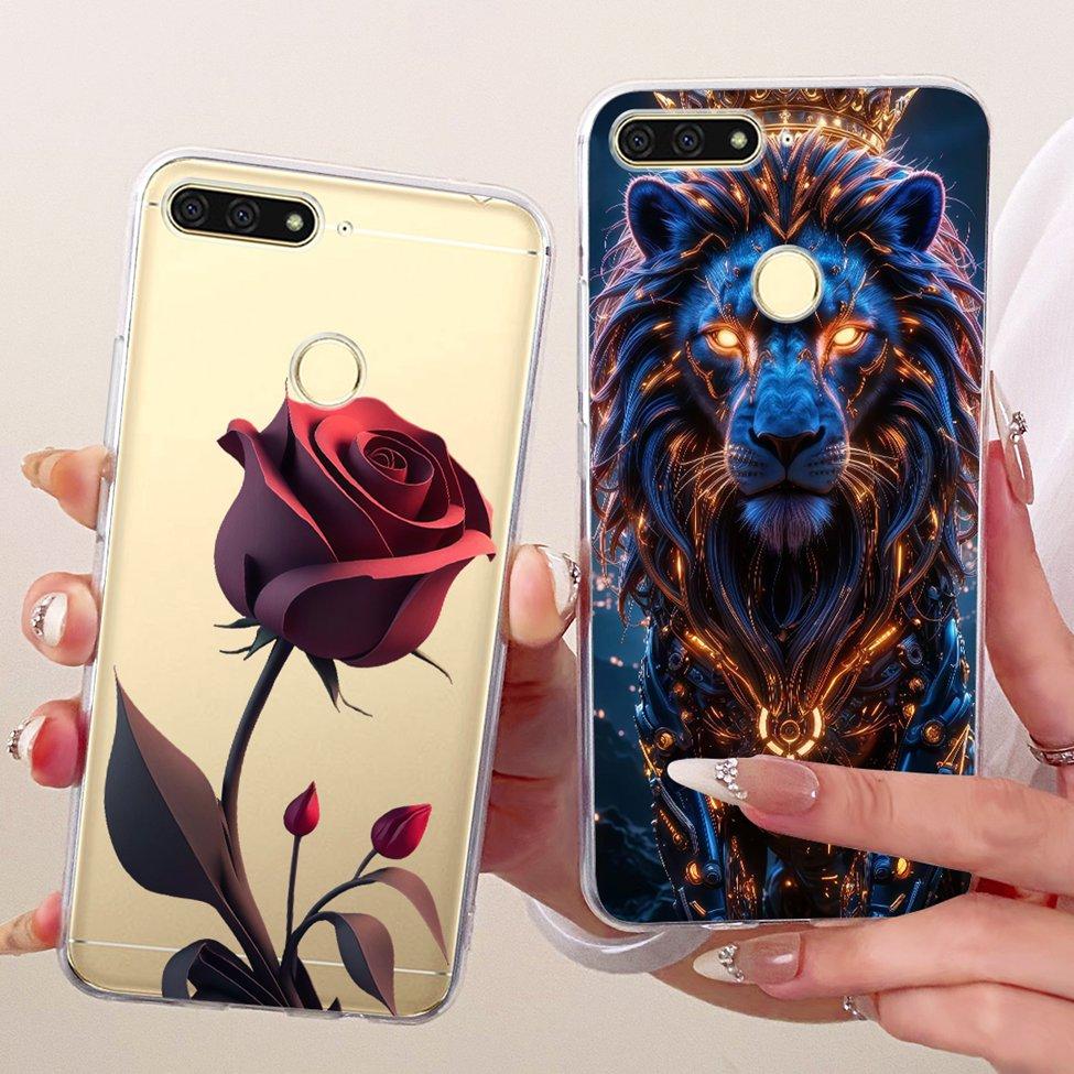 For Huawei Y6 Prime 2018 Case Transparent Cute Fashion Butterfly Funny Painted Casing For Huawei Y6Prime 2018 ATU-L31 ATU-L42