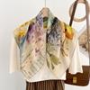 Literature And Art Blended Mulberry Silk Small Square Scarf Summer Versatile Multi-Functional Decorative Bag Head Headband High-End Scarf