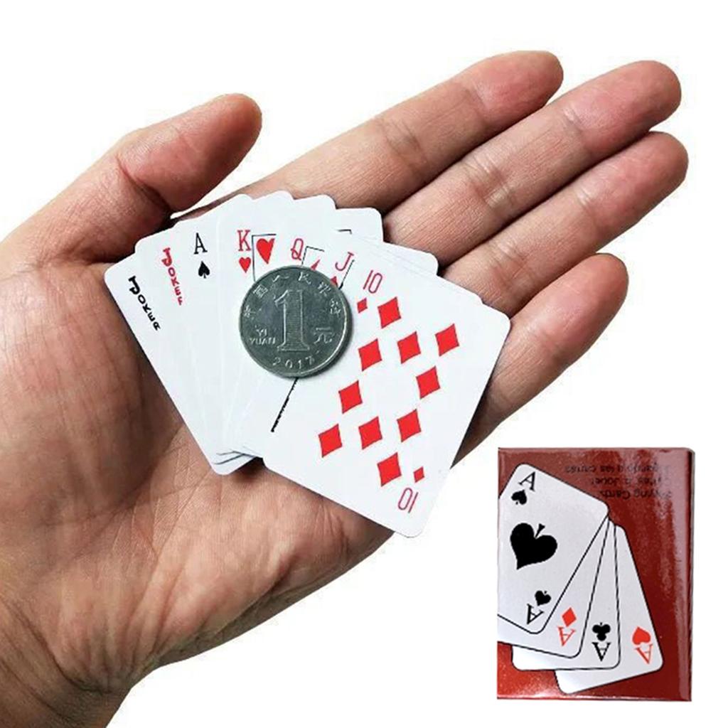 Portable Mini Playing Cards Poker Chips Clear Playing Card For Family Game Party Spoof Fun Prank Props House Study Pub Accessory