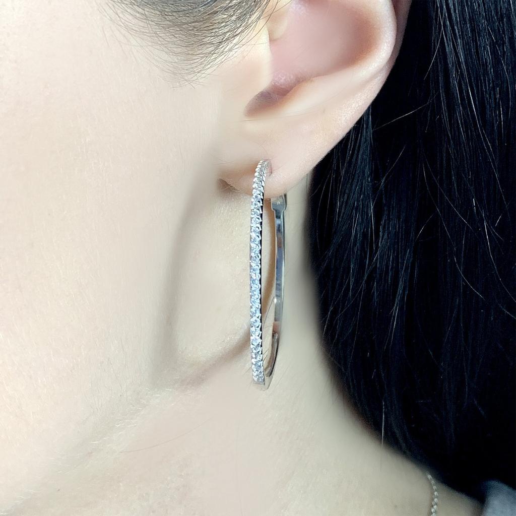 Серебряные серьги с фианитами (1998328)