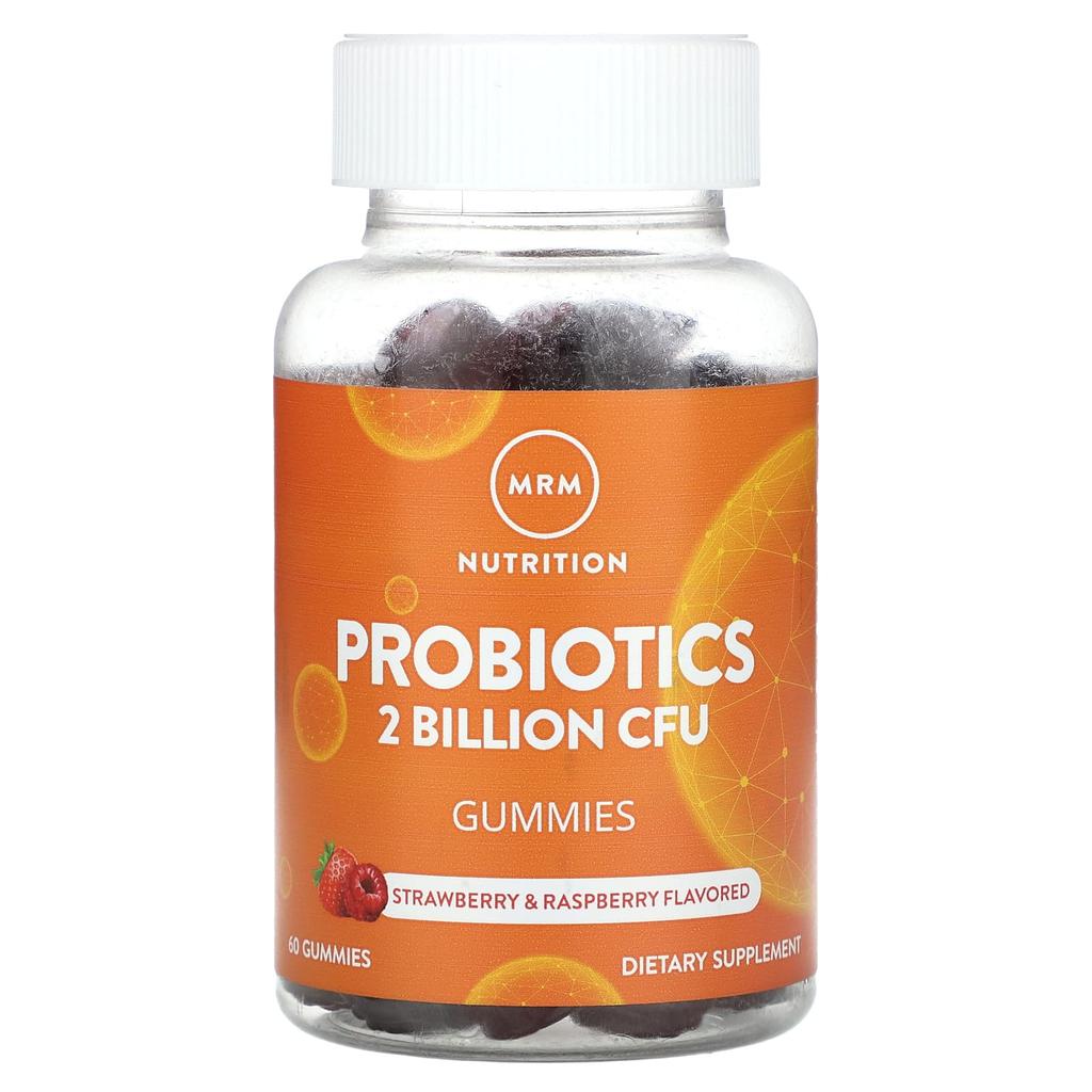 Probiotic Gummies, Strawberry & Raspberry, 60 Gummies (1 Billion Cfu Per Gummi)