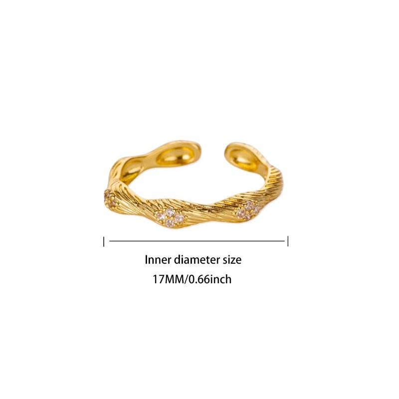 Кольцо в придворном стиле, ретро, золото, медь, покрытое k-золотом, женское, модное, класса люкс, микроинкрустированное цирконами, высококлассное изысканное кольцо