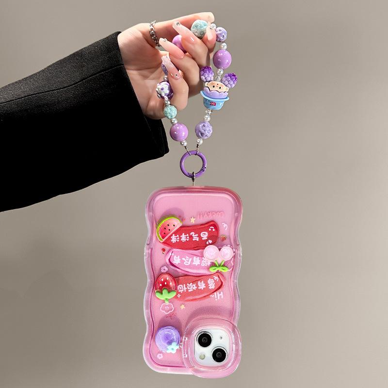 Berry Has Troubles Doll Bracelet Suitable for Apple 16 Mobile Phone Case Pura70pro Double Bracket 15 Cute 13 Sweet X