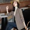 Bird Plaid Blazer Jackets Suit Autumn Fashion Jacket for Women Korean Slim Fit Blazers Suits