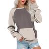 Womens Long Sleeve Sweatshirt Casual Round Neck Cute Pullover Tops Printing Lightweight Sweatshirt With Pocket