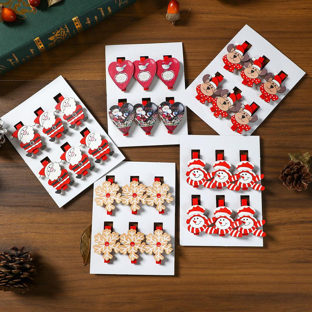 Рождественский деревянный мультфильм клип рождественские праздничные украшения аксессуары для дома фото стена сцена макет