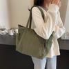 Corduroy Shoulder Messenger Bag Multi-Bag Mouth Large Capacity Commuter Tote Bag Student Class Work Handbag